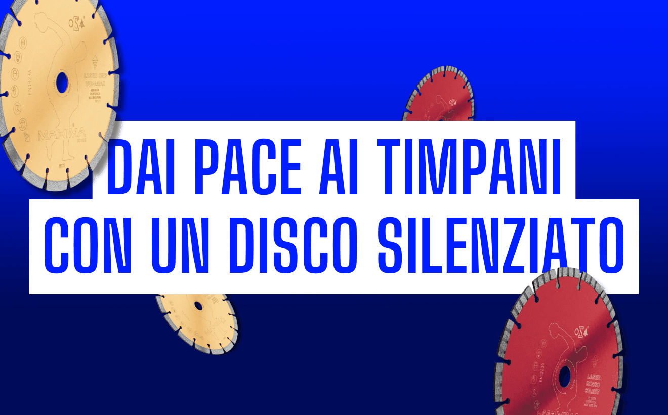 Il flessibile fa troppo rumore in cantiere? Scopri i dischi diamantati silenziati universali: tagliano cemento e laterizi riducendo il rumore.